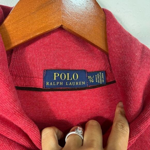 Polo Ralph Lauren Mens Cowl Neck Sweater size XL Cotton Red - Picture 5 of 11